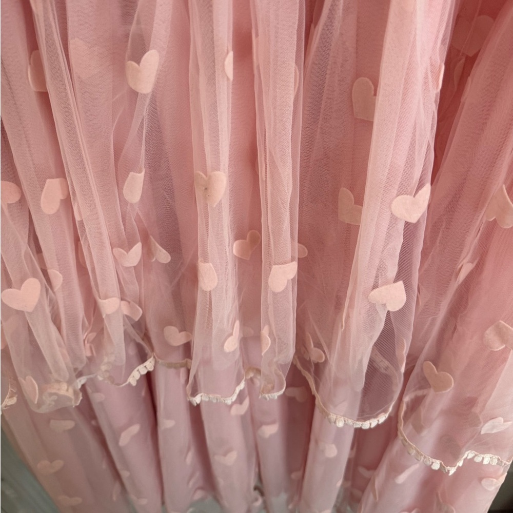 NWOT Ivy City Co Blush Heart Appliqué Dress - Picture 7 of 10